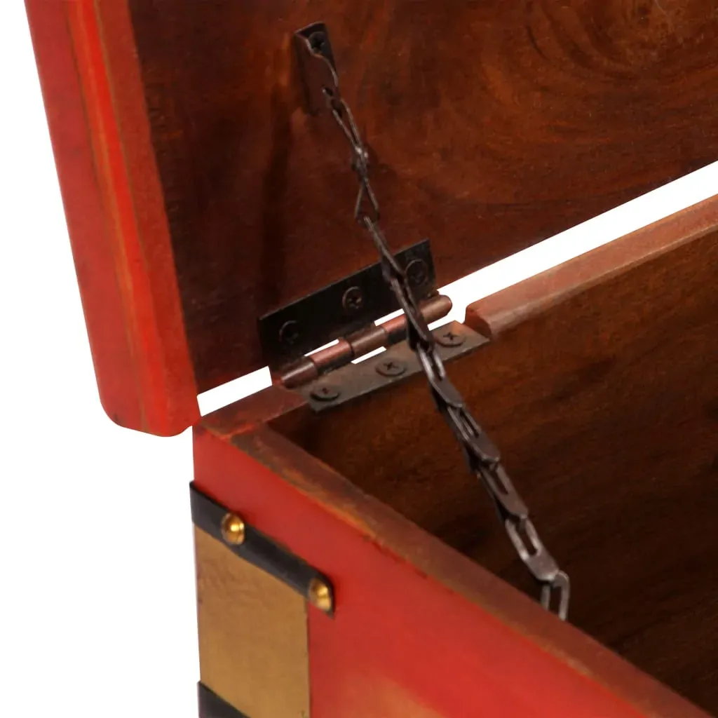 Storage Box Red 110x40x40 cm Solid Acacia Wood Price