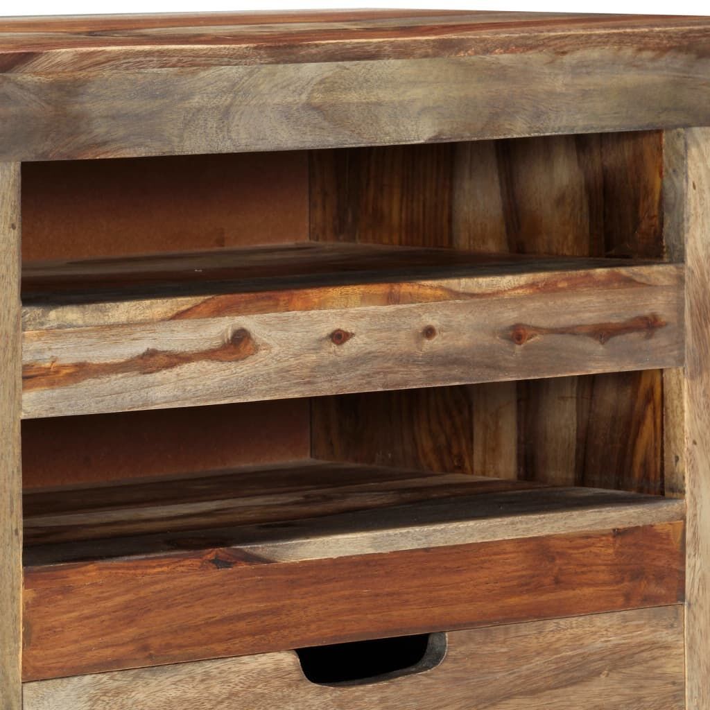Sideboard Grey 100x30x50 cm Solid Acacia Wood Price