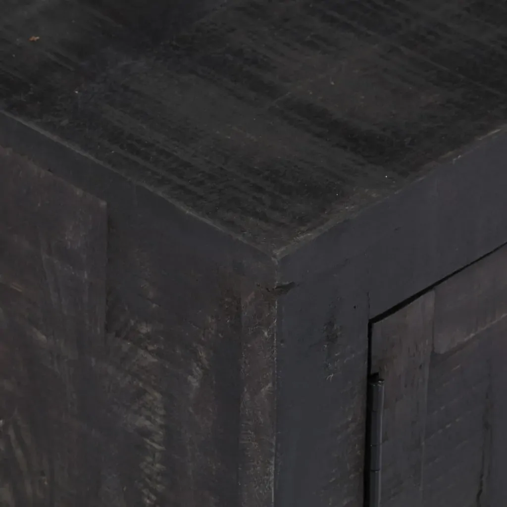 TV Cabinet Black 118x30x40 cm Solid Mango Wood Price