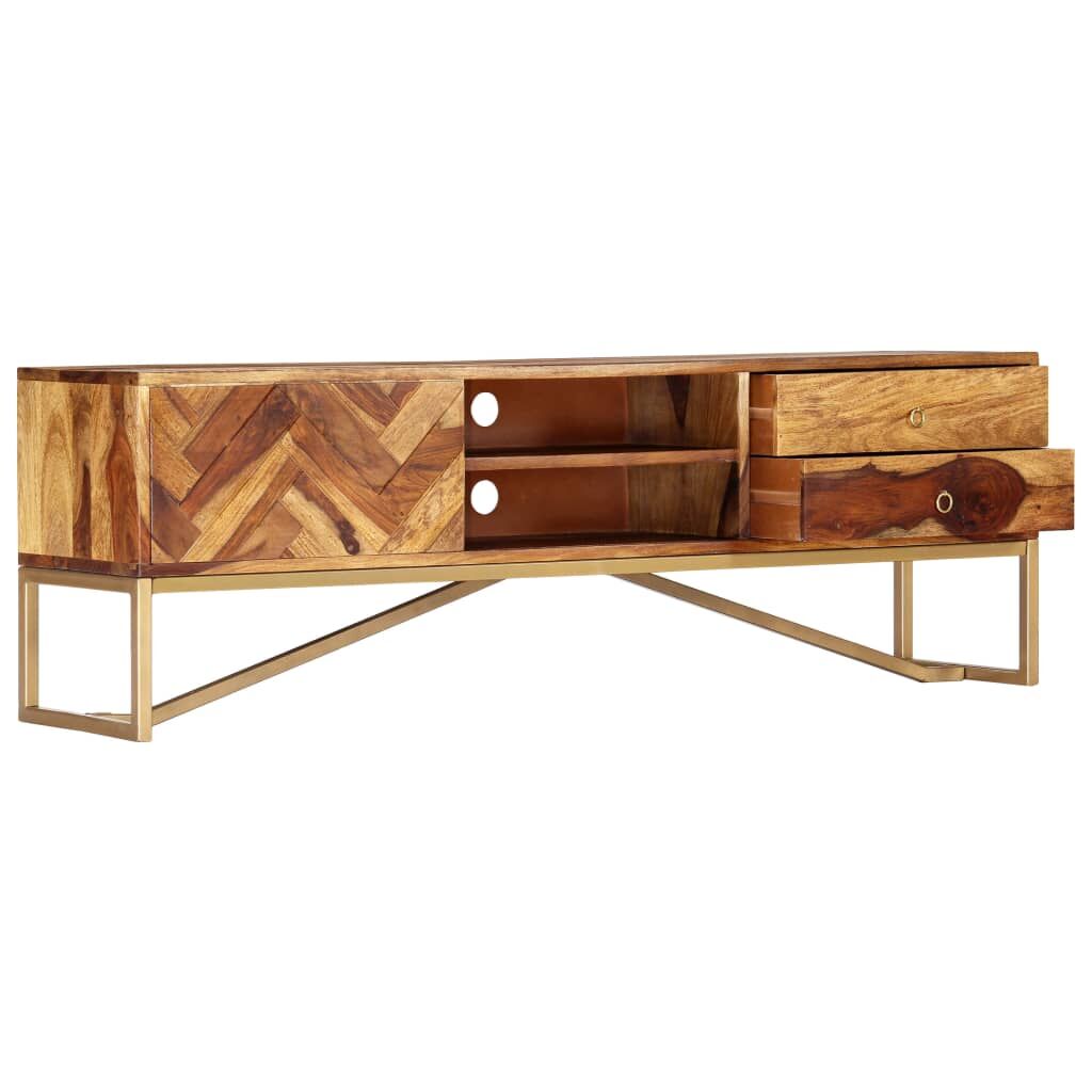 TV Cabinet 140x30x45 cm Solid Acacia Wood Price