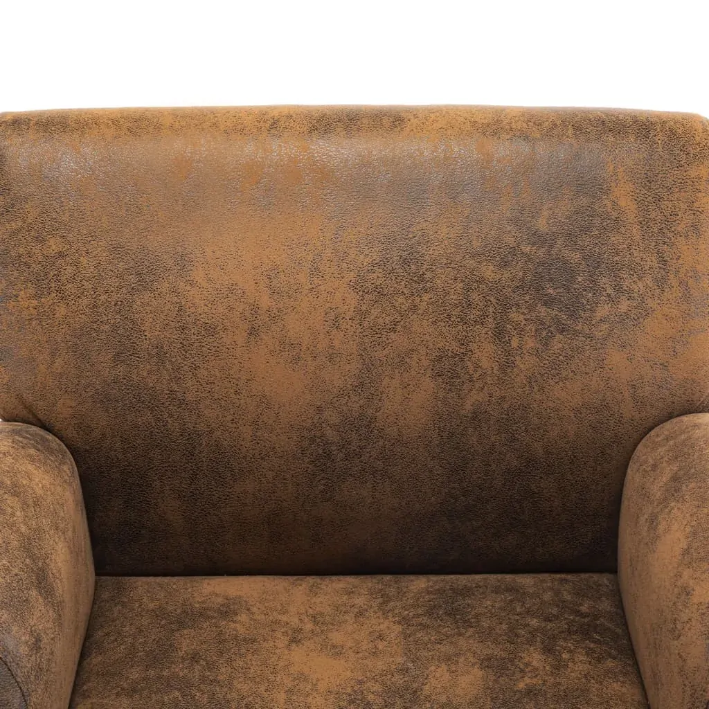 Sofa Chair Brown 70x69x72 cm Faux Suede Leather Price