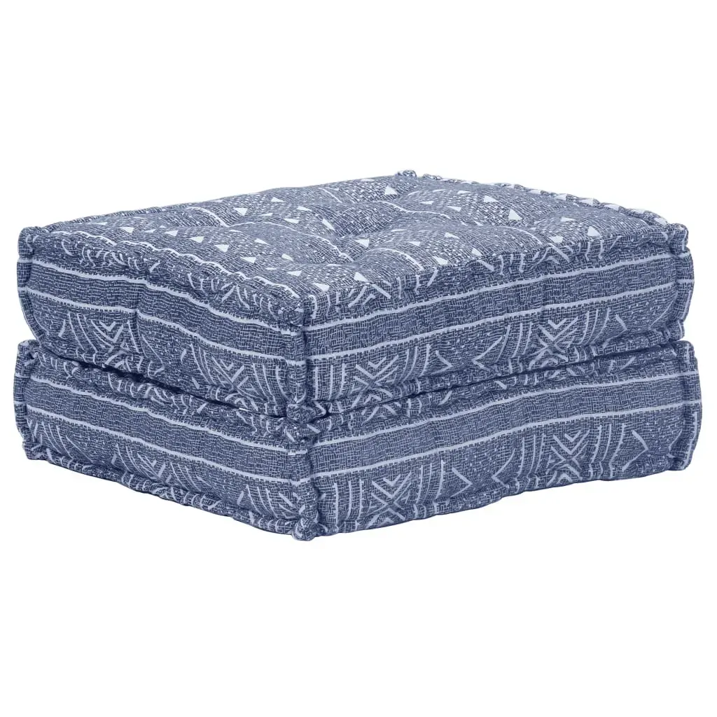 2-Seater Modular Pouffe Indigo Fabric Price