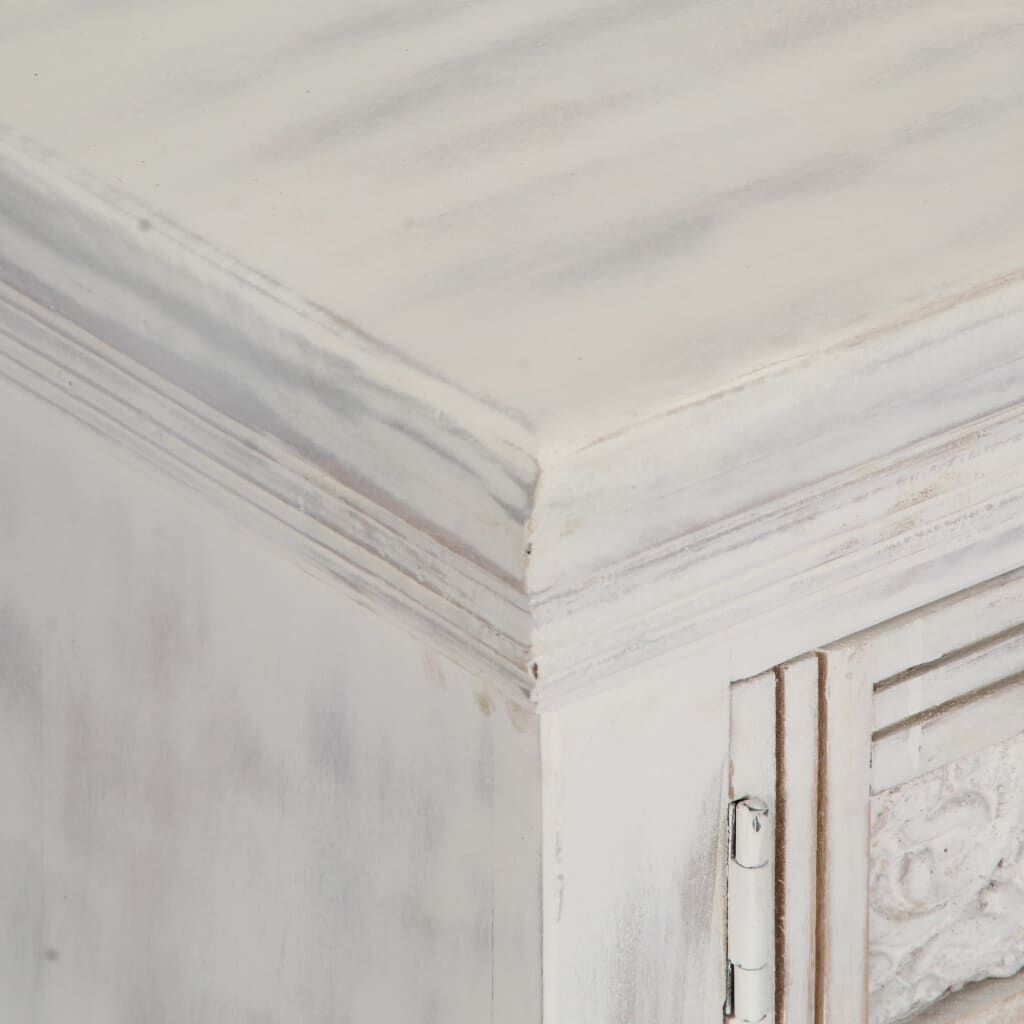 TV Cabinet White 120x30x40 cm Solid Mango Wood Price
