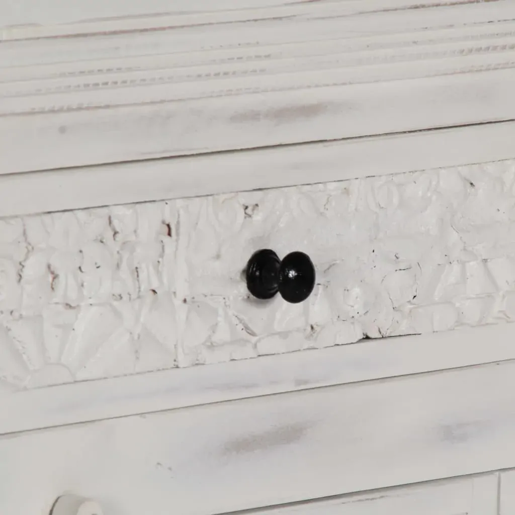 Sideboard White 140x40x74 cm Solid Mango Wood Price