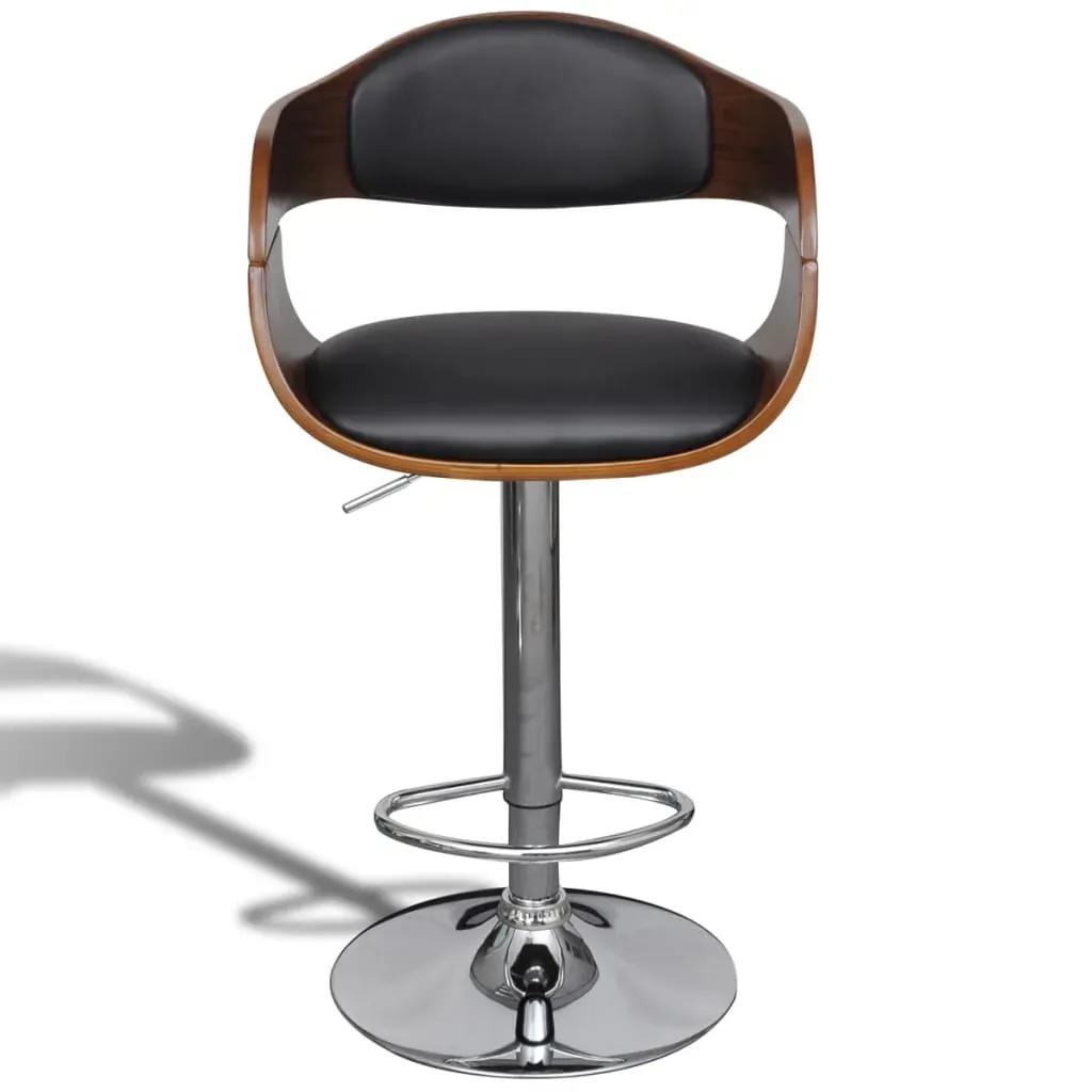 Bar Stools 2 pcs Bent Wood and Faux Leather Price