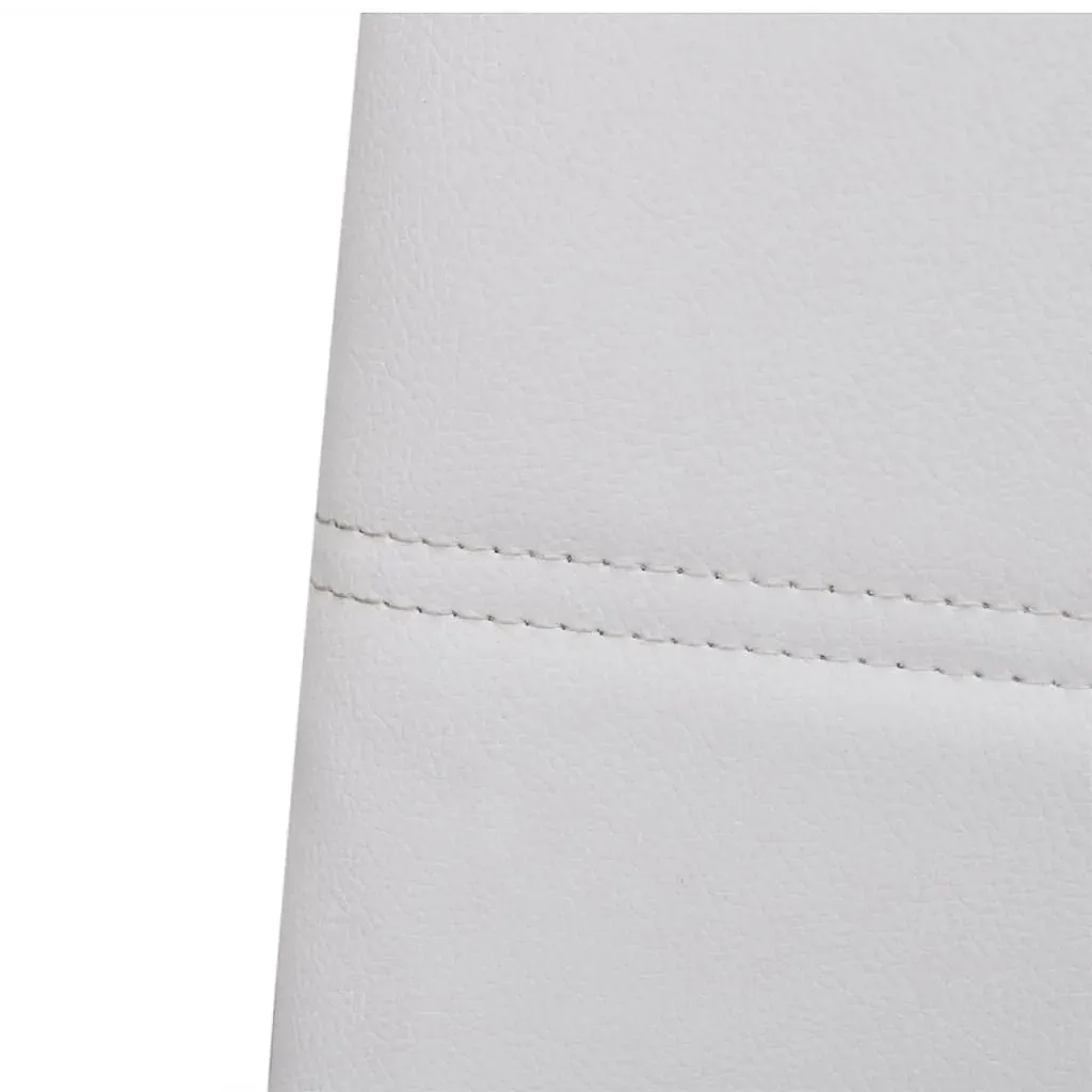 Cantilever Dining Chairs 6 pcs White Faux Leather Price