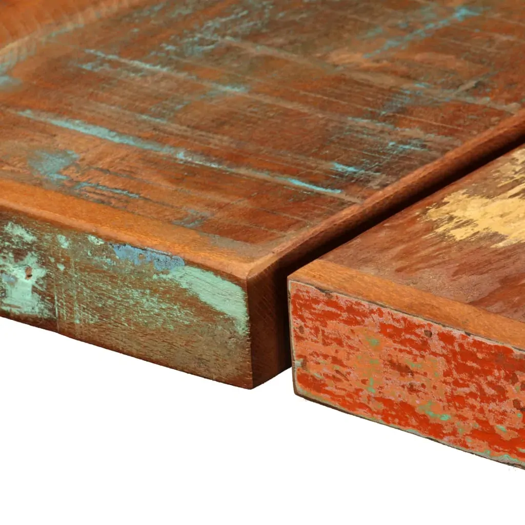 Bar Set 7 Pieces Solid Wood Reclaimed and Genuine Leather Price