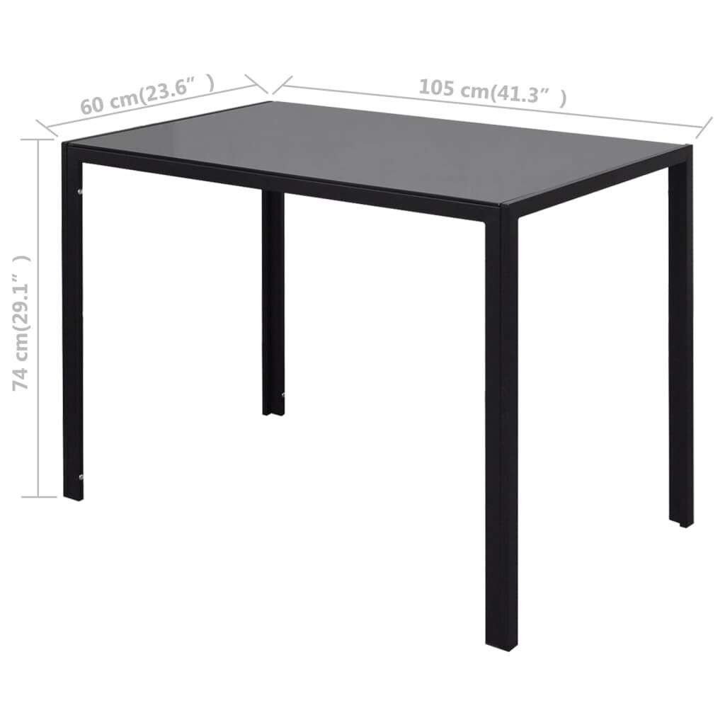 Dining Set 5 Pieces Artificial Leather Black and White Price