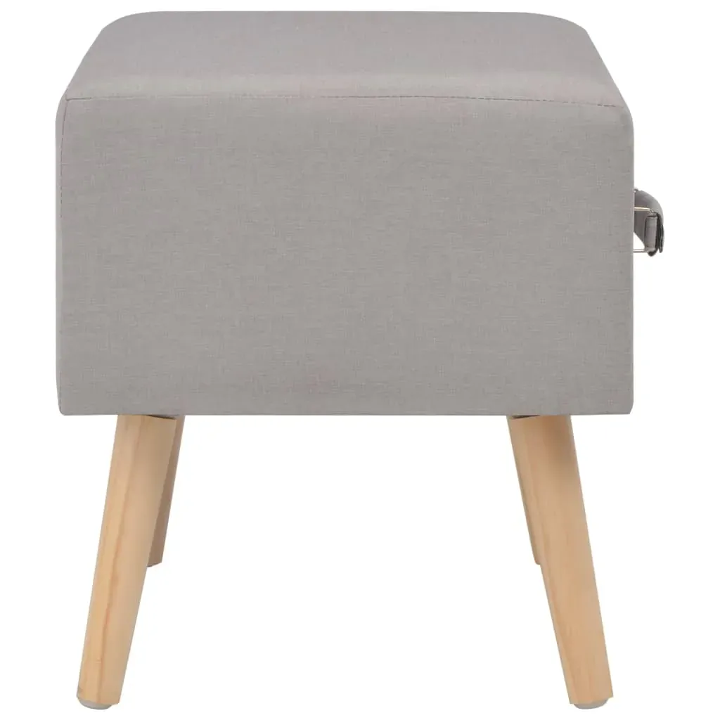 Bedside Cabinets 2 pcs Grey 40x35x40 cm Fabric Price