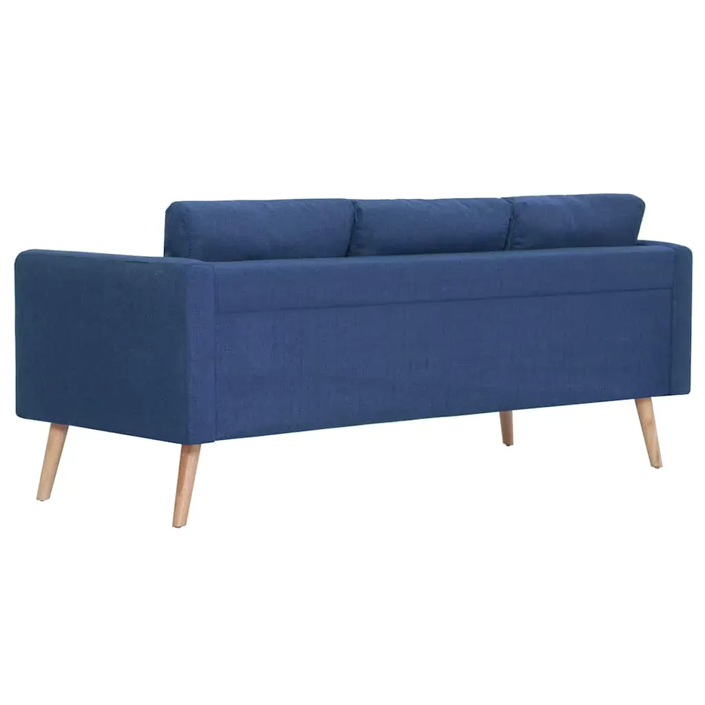 2 Piece Sofa Set Fabric Blue Price