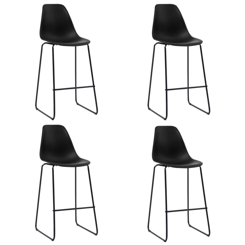 5 Piece Bar Set Plastic Black Price