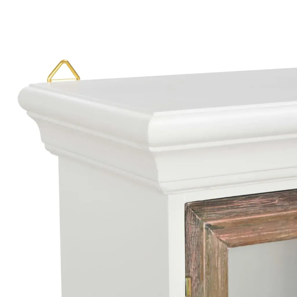 Wall Cabinet White 49x22x59 cm Engineered Wood Price