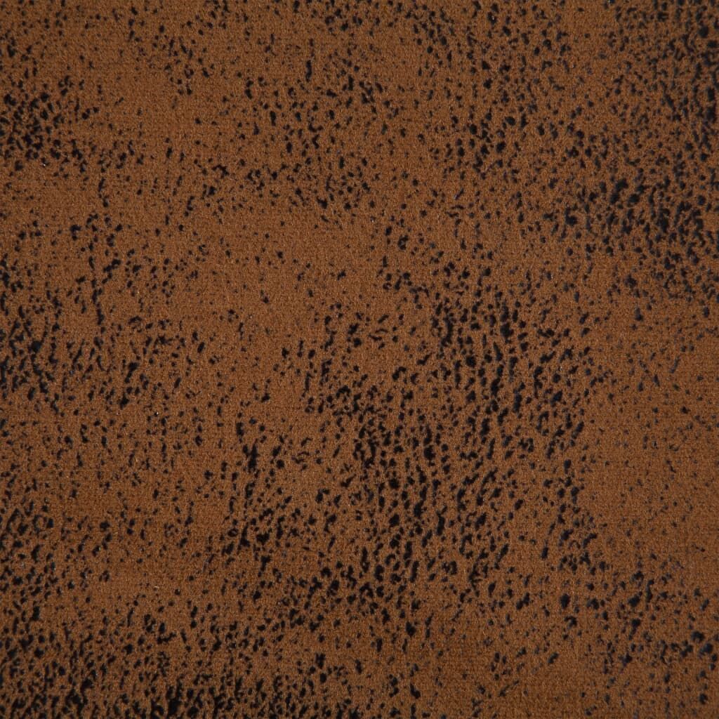 Bench 139.5 cm Brown Faux Suede Leather Price