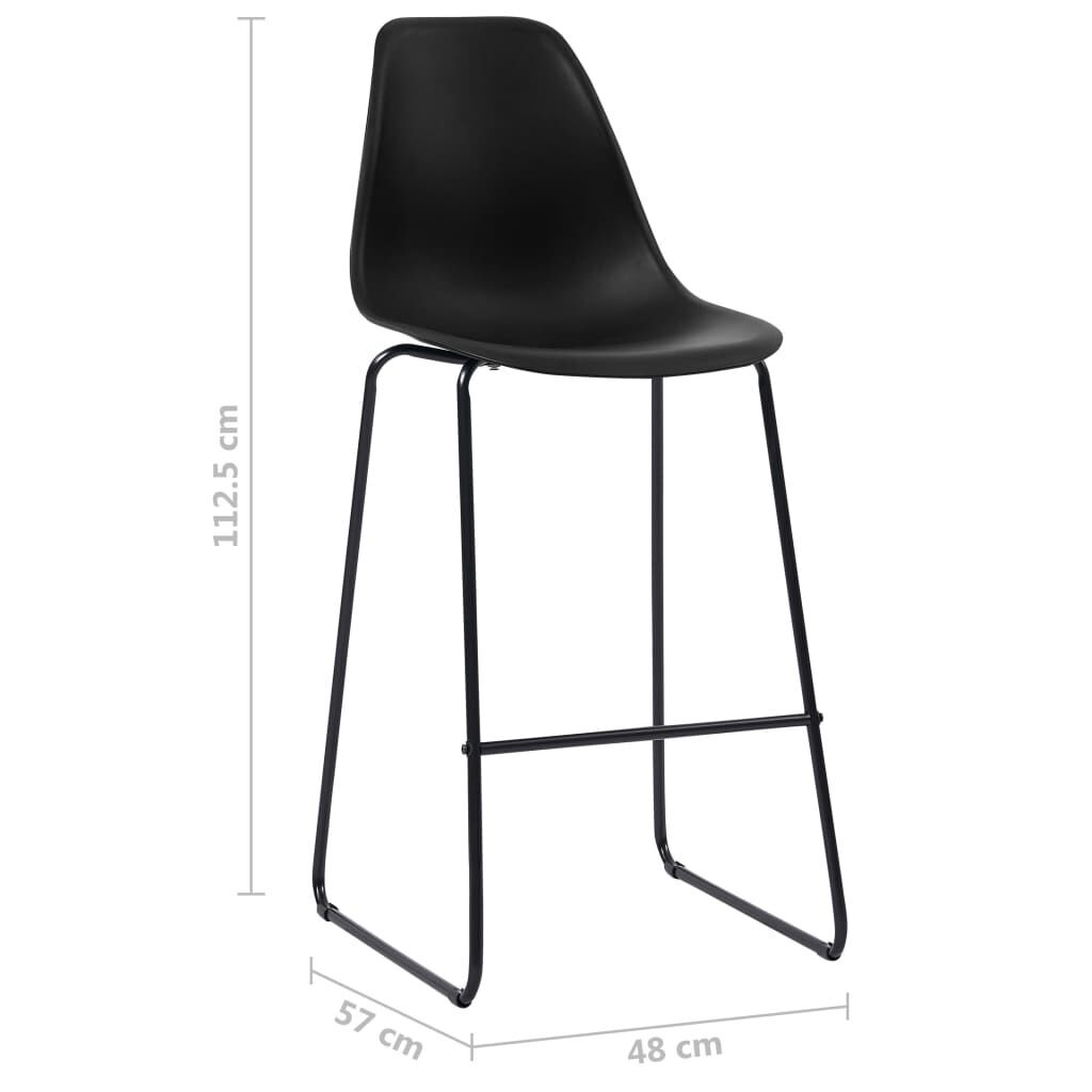Bar Chairs 2 pcs Black Plastic Price