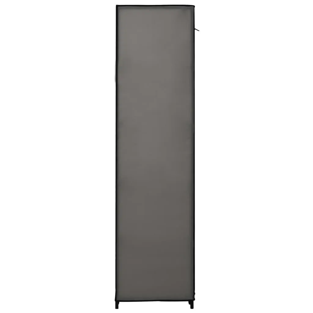 Wardrobe with Compartments and Rods Grey 150x45x176 cm Fabric Price