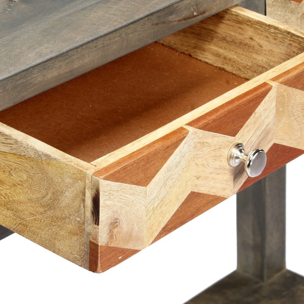 Console Table Grey 86x30x76 cm Solid Mango Wood Price