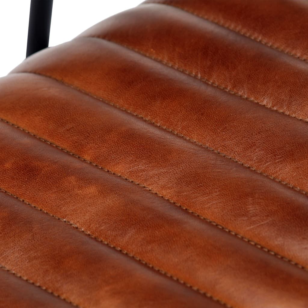 Rocking Chair Brown Real Leather Price