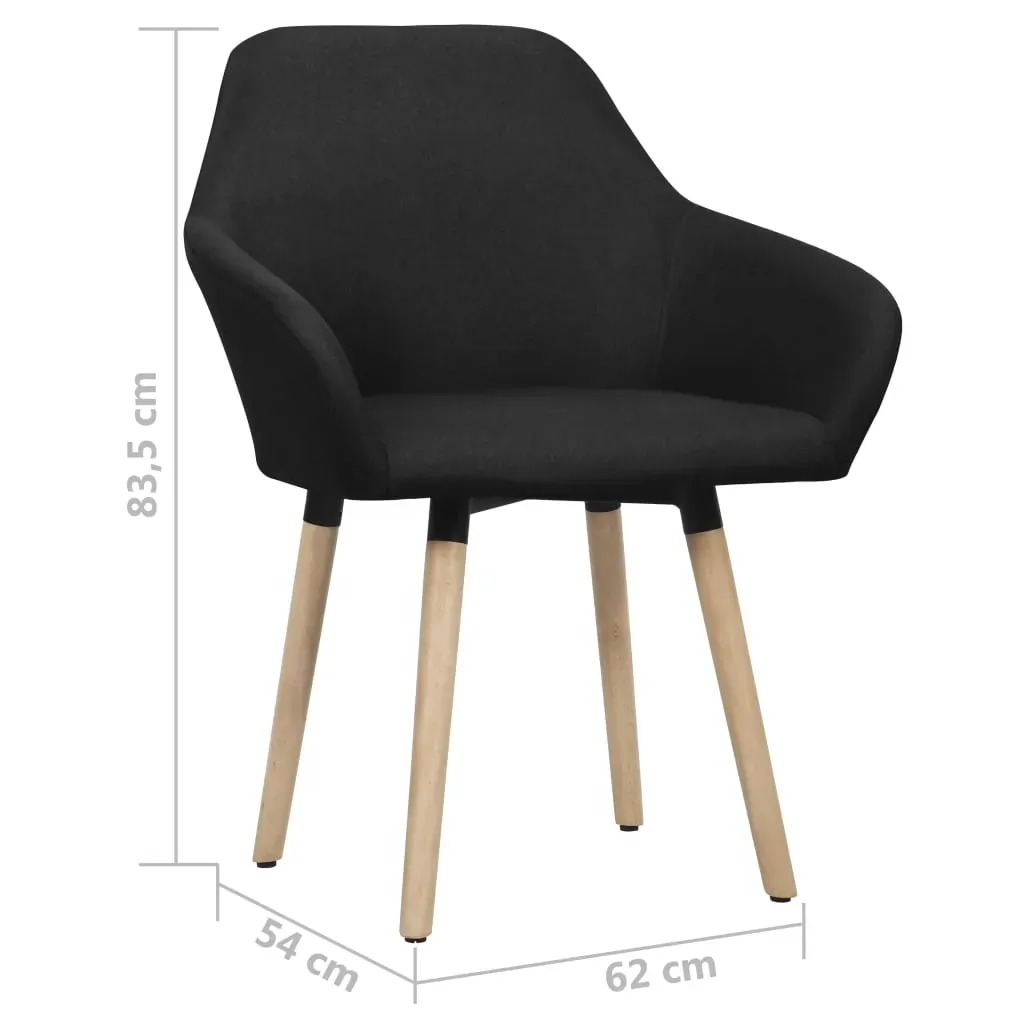 Dining Chairs 2 pcs Black Fabric Price