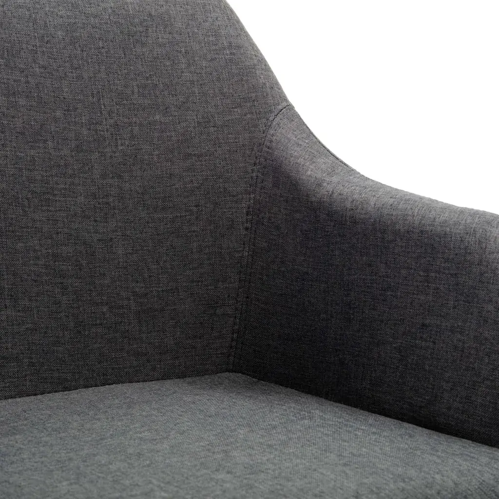 Swivel Dining Chair Dark Grey Fabric Price