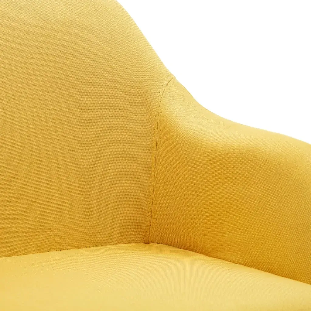 Swivel Dining Chair Yellow Fabric Price