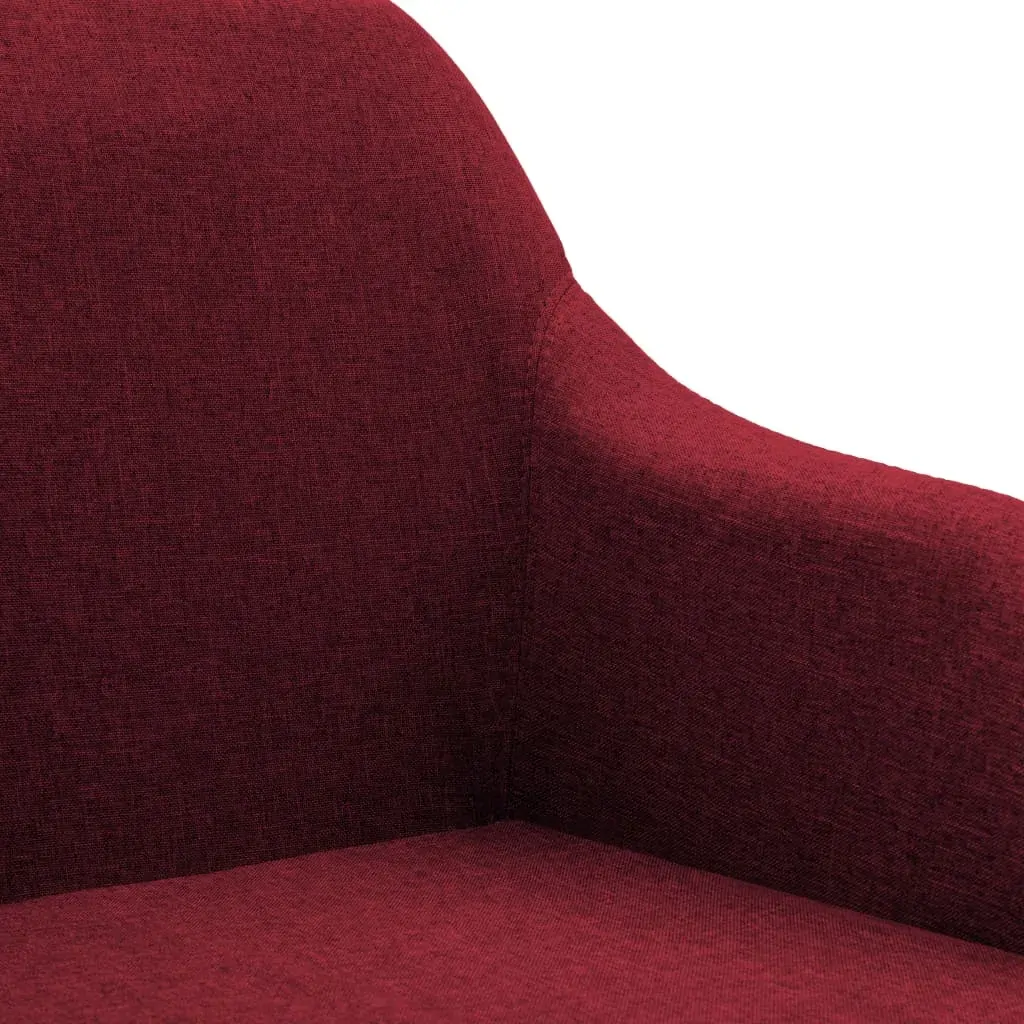 Swivel Dining Chair Wine Red Fabric Price