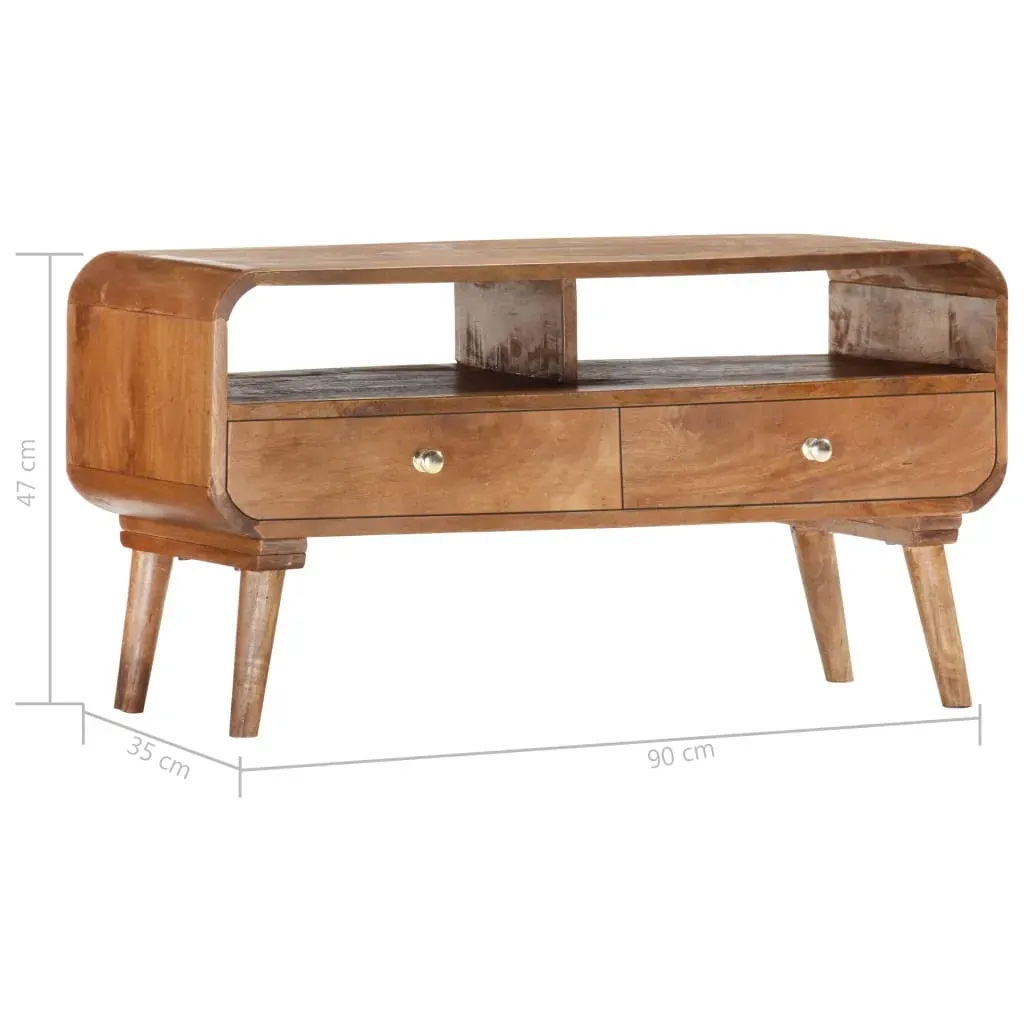 TV Cabinet 90x35x47 cm Solid Mango Wood Price