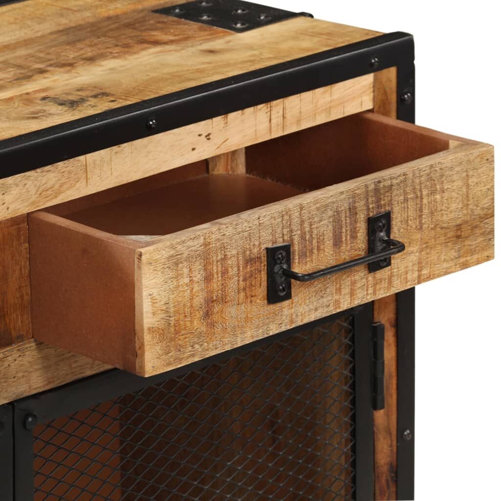 Sideboard 80x31x71 cm Solid Rough Mango Wood Price