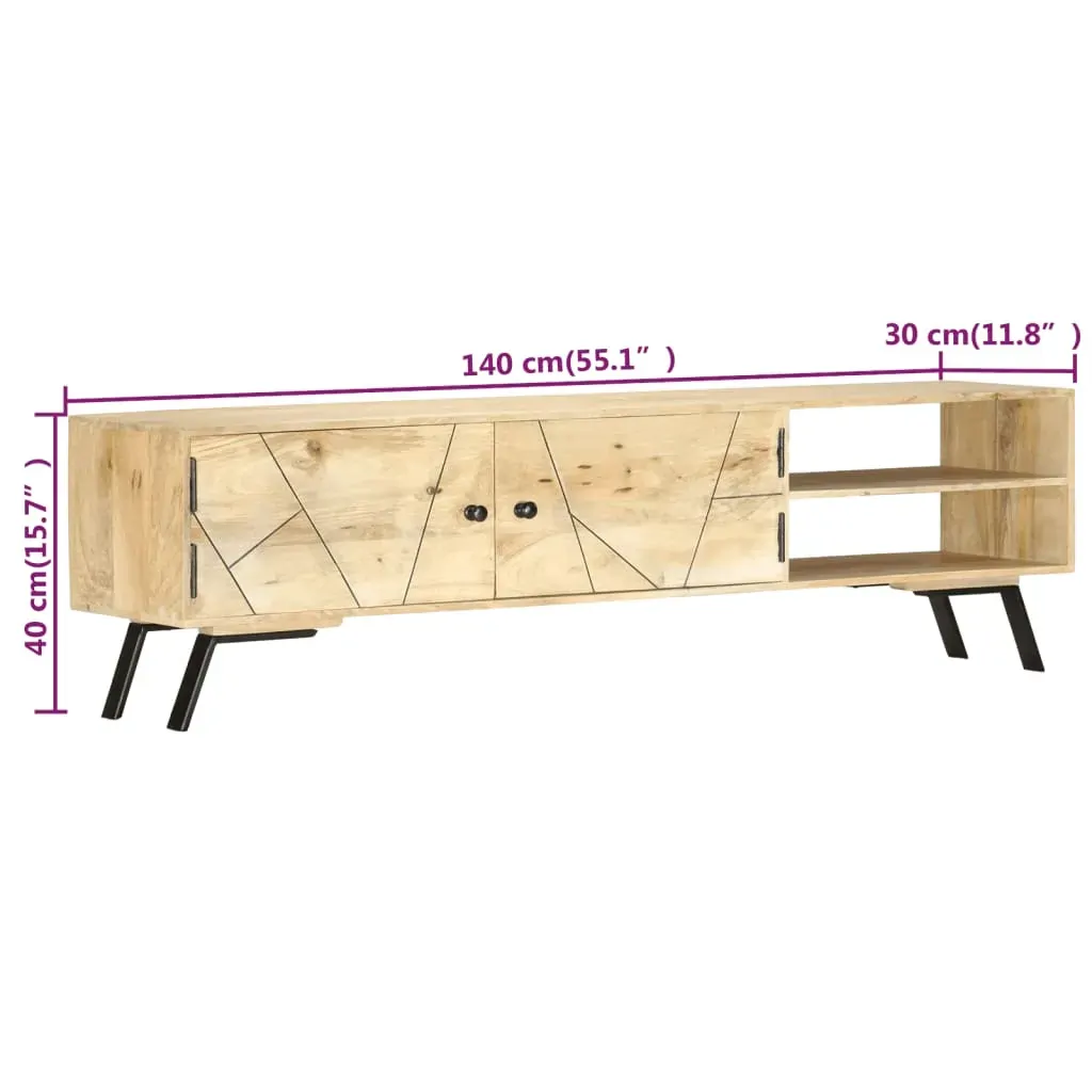 TV Cabinet 140x30x40 cm Solid Mango Wood Price