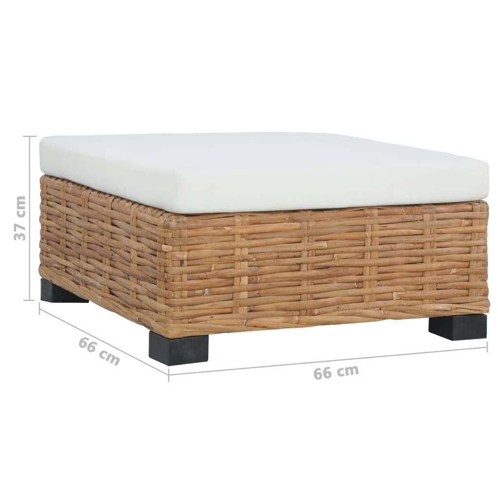Footrest with Cushion Natural Rattan Price