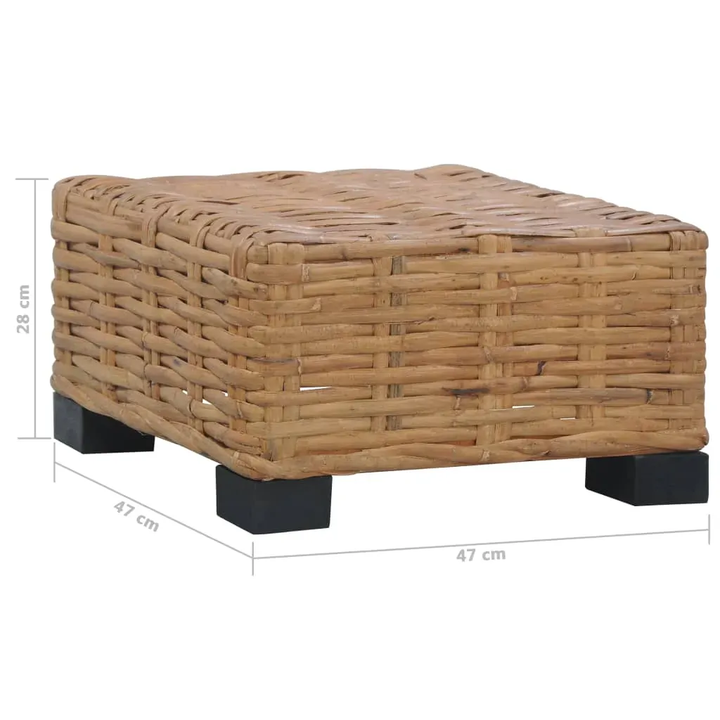 Coffee Table 47x47x28 cm Natural Rattan Price