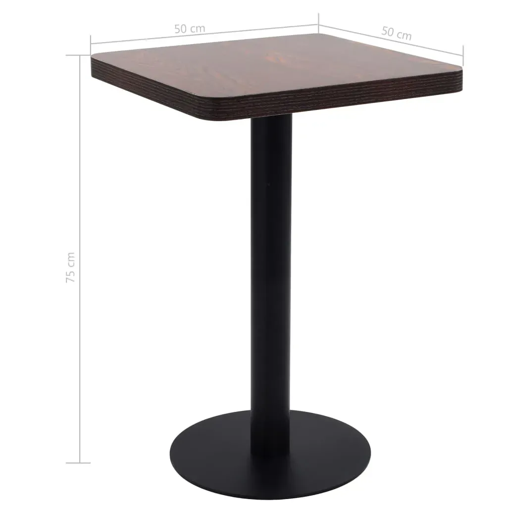Bistro Table Dark Brown 50x50 cm MDF Price