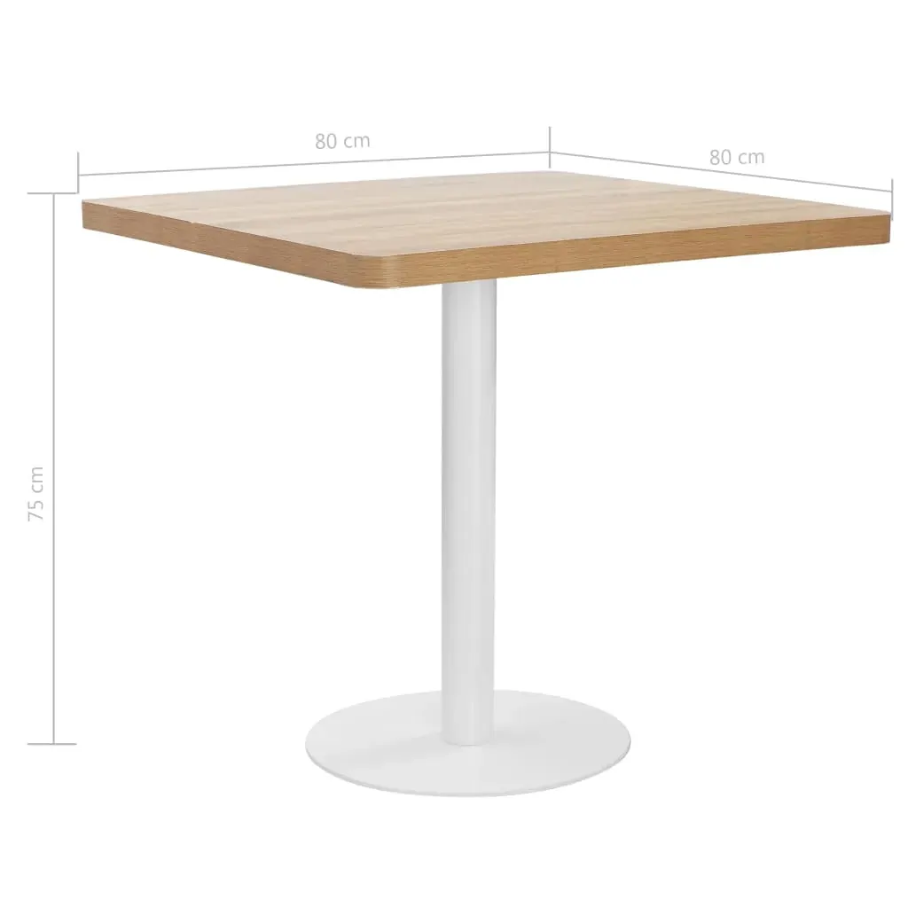 Bistro Table Light Brown 80x80 cm MDF Price