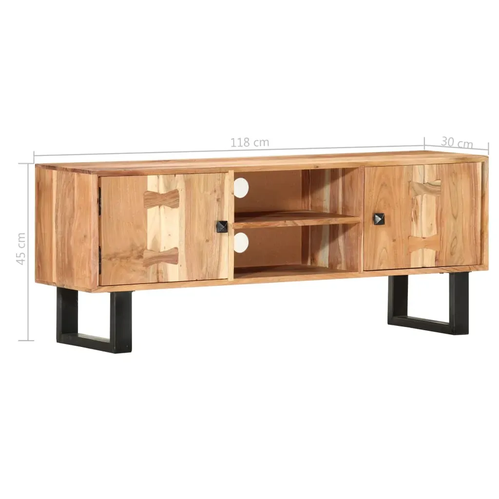 TV Cabinet 118x30x45 cm Solid Acacia Wood Price