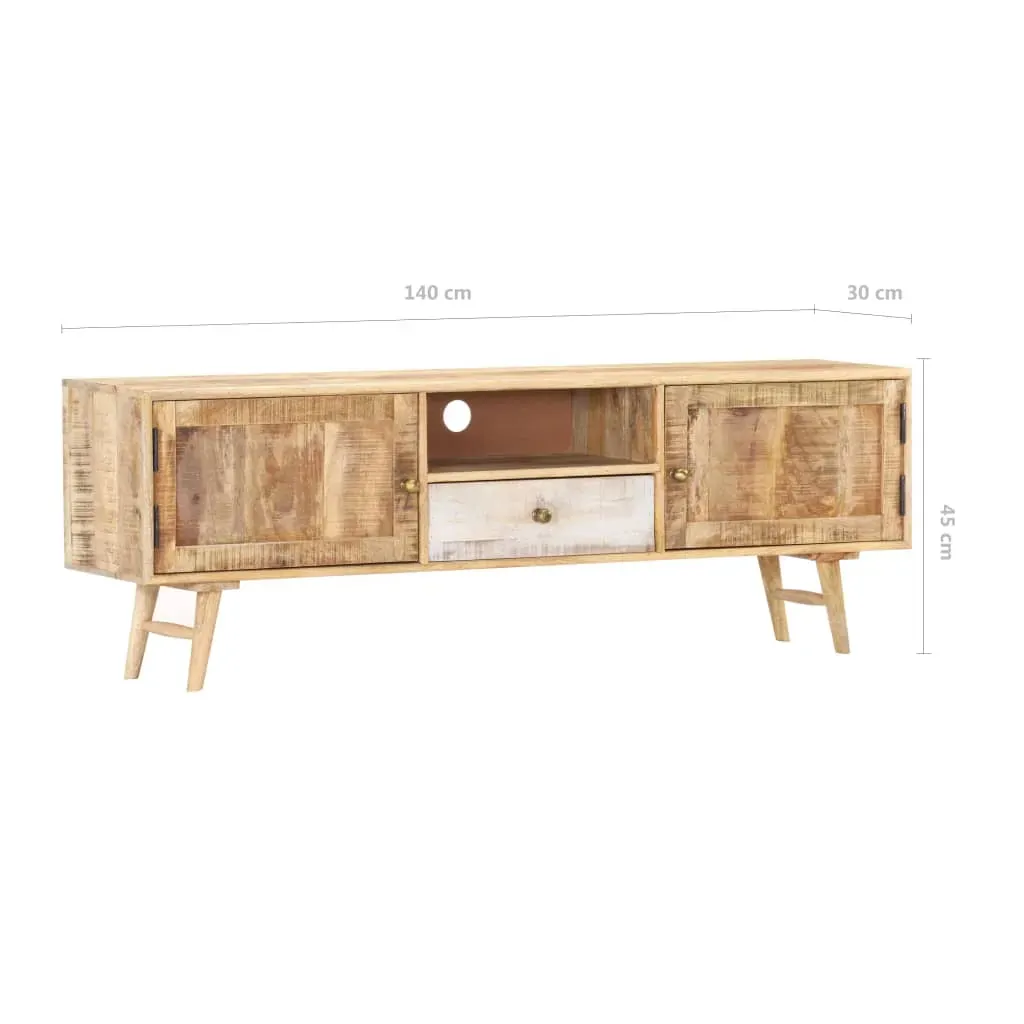 TV Cabinet 140x30x45 cm Solid Mango Wood Price