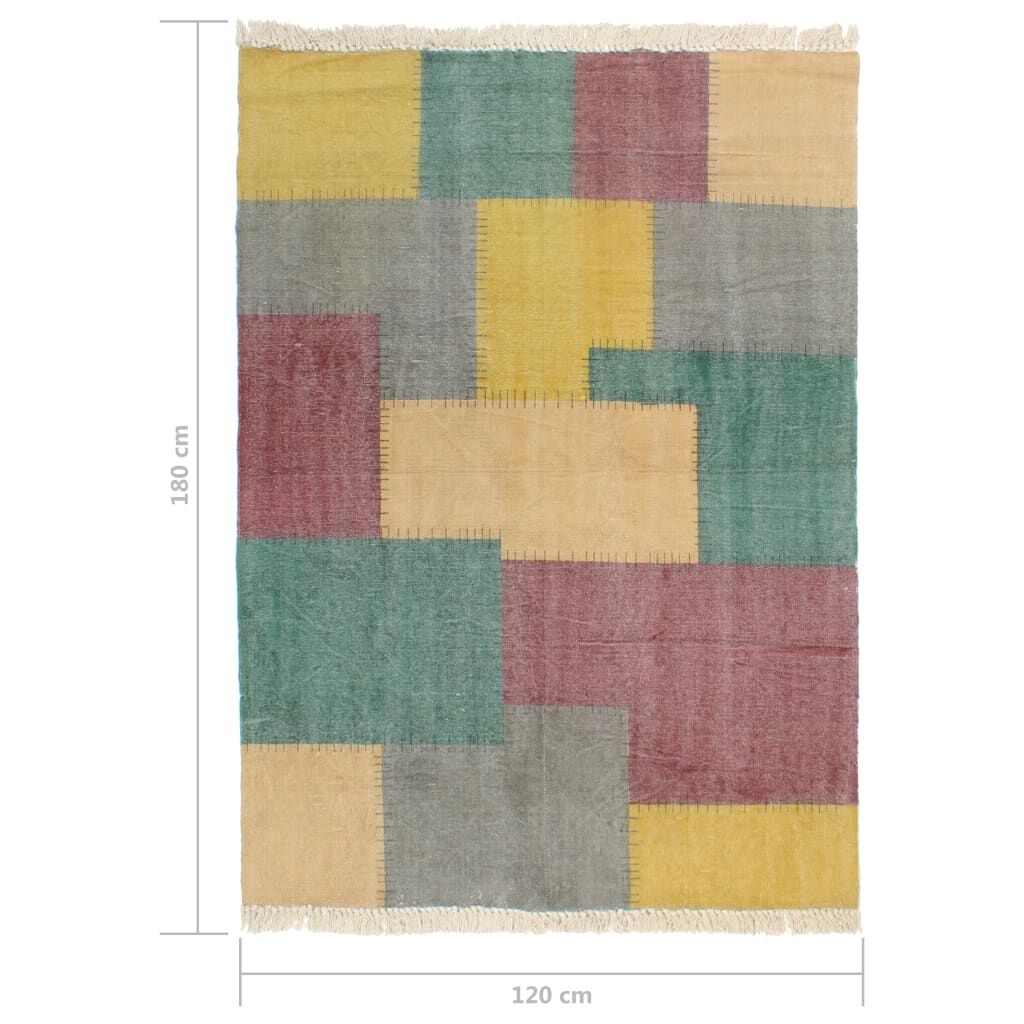 Handwoven Kilim Rug Cotton 120x180 cm Printed Multicolour Price
