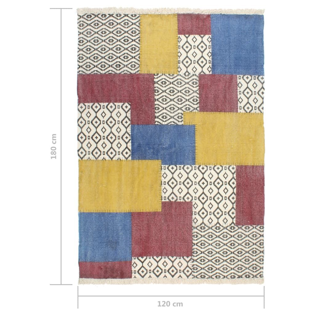 Handwoven Kilim Rug Cotton 120x180 cm Printed Multicolour Price