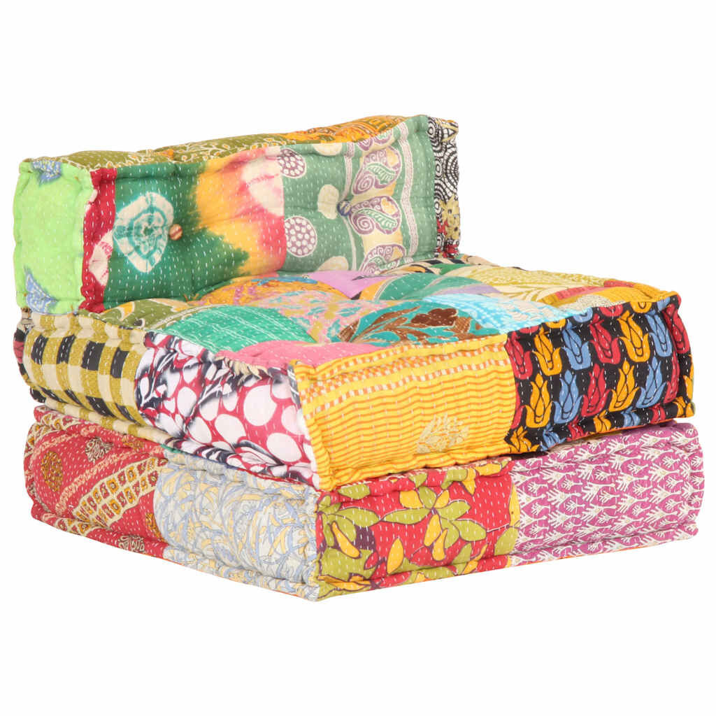 Modular Pouffe Patchwork Fabric Price