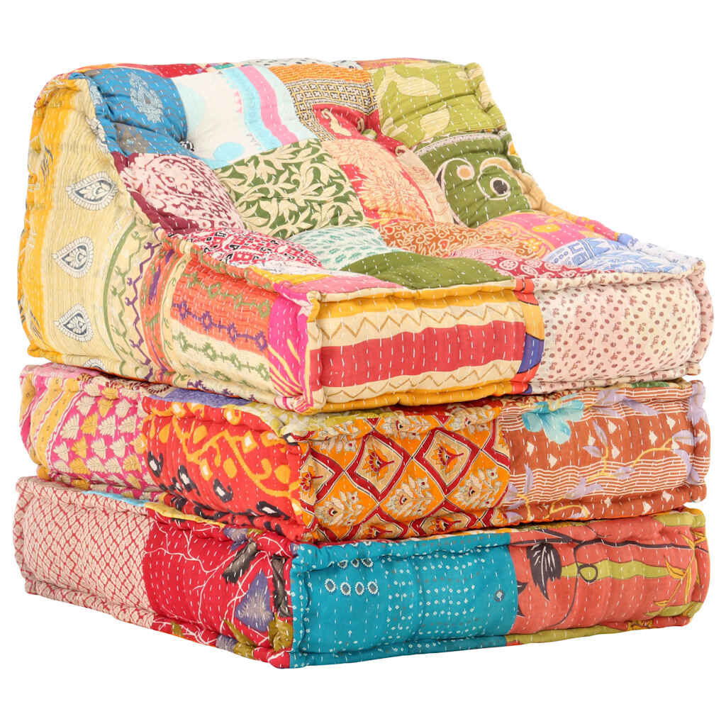 Modular Pouffe Patchwork Fabric Price