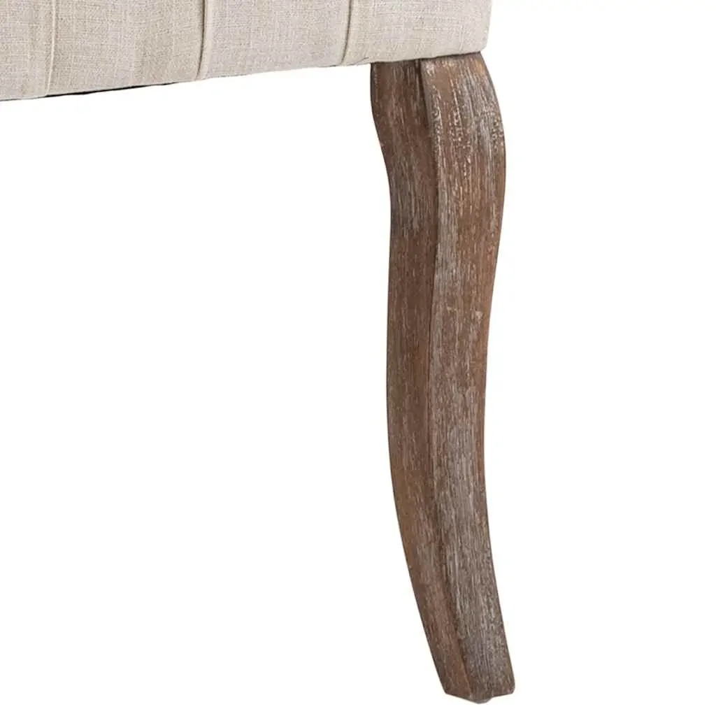 Dining Chairs 2 pcs Beige Linen-Look Fabric Price