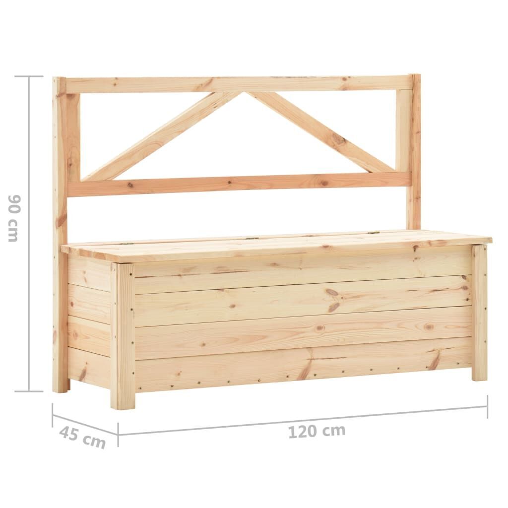 Storage Bench 120 cm Solid Pine Wood Price