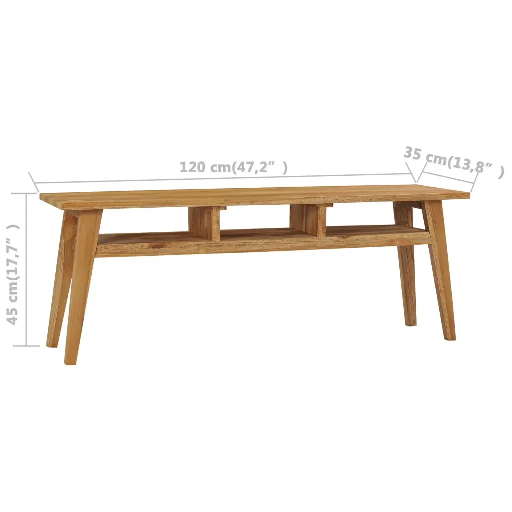 TV Cabinet 120x35x45 cm Solid Teak Wood Price