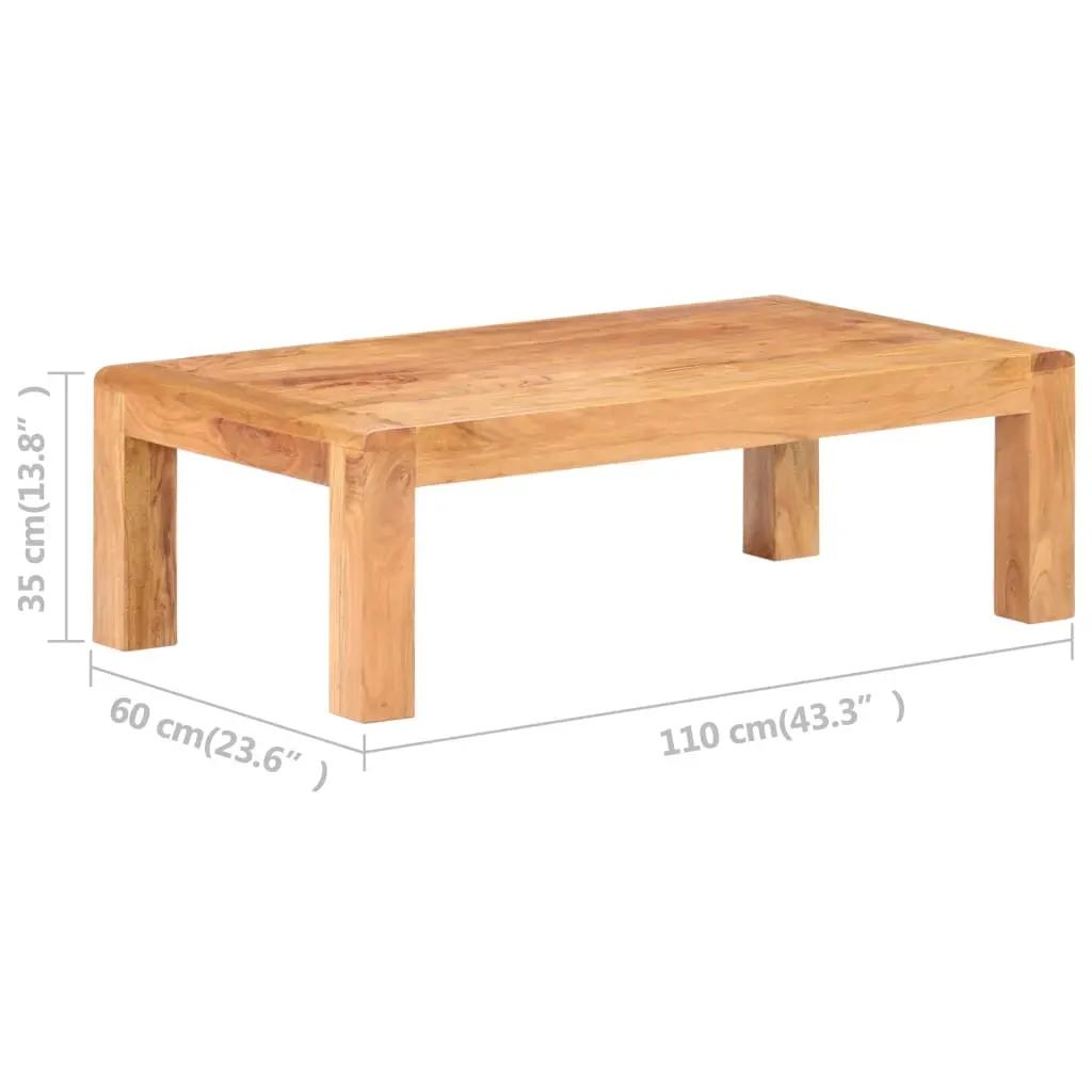 Coffee Table 110x60x35 cm Solid Acacia Wood in Honey Finish Price