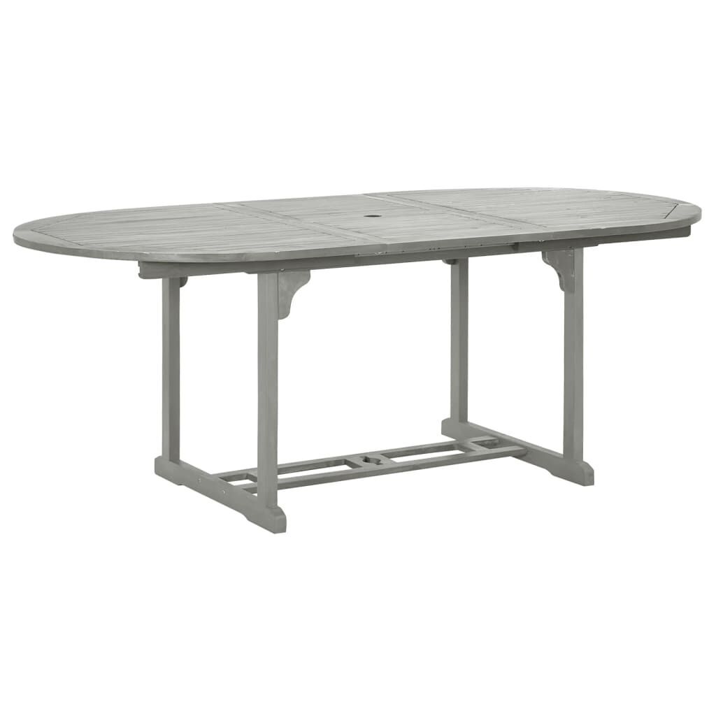 5 Piece Garden Dining Set Solid Wood Acacia Grey Price