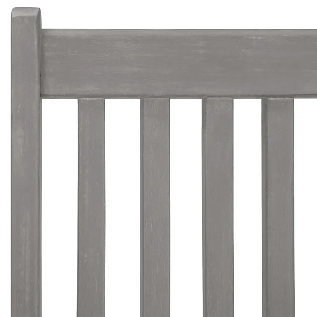 5 Piece Garden Dining Set (150-200)x100cm Solid Acacia Wood Grey Price