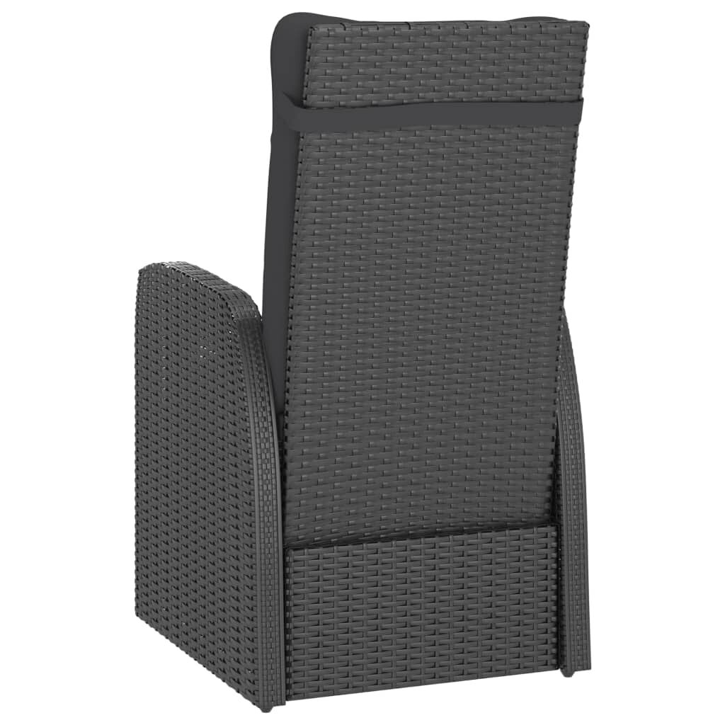 5 Piece Outdoor Dining Set with Cushions Poly Rattan Black Price