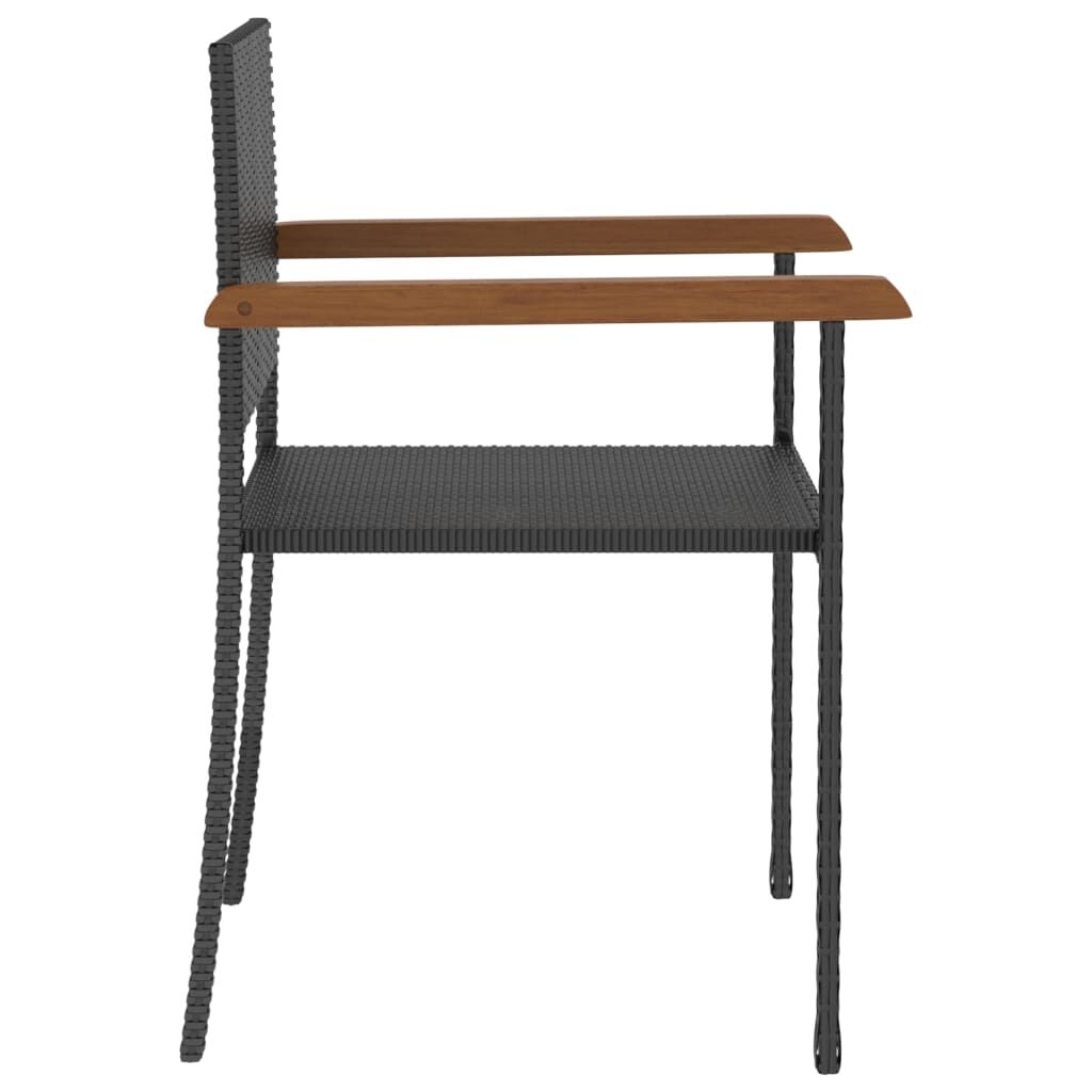 5 Piece Outdoor Dining Set Poly Rattan Black Price