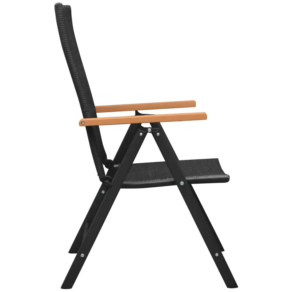 3 Piece Garden Dining Set Black and Brown Price