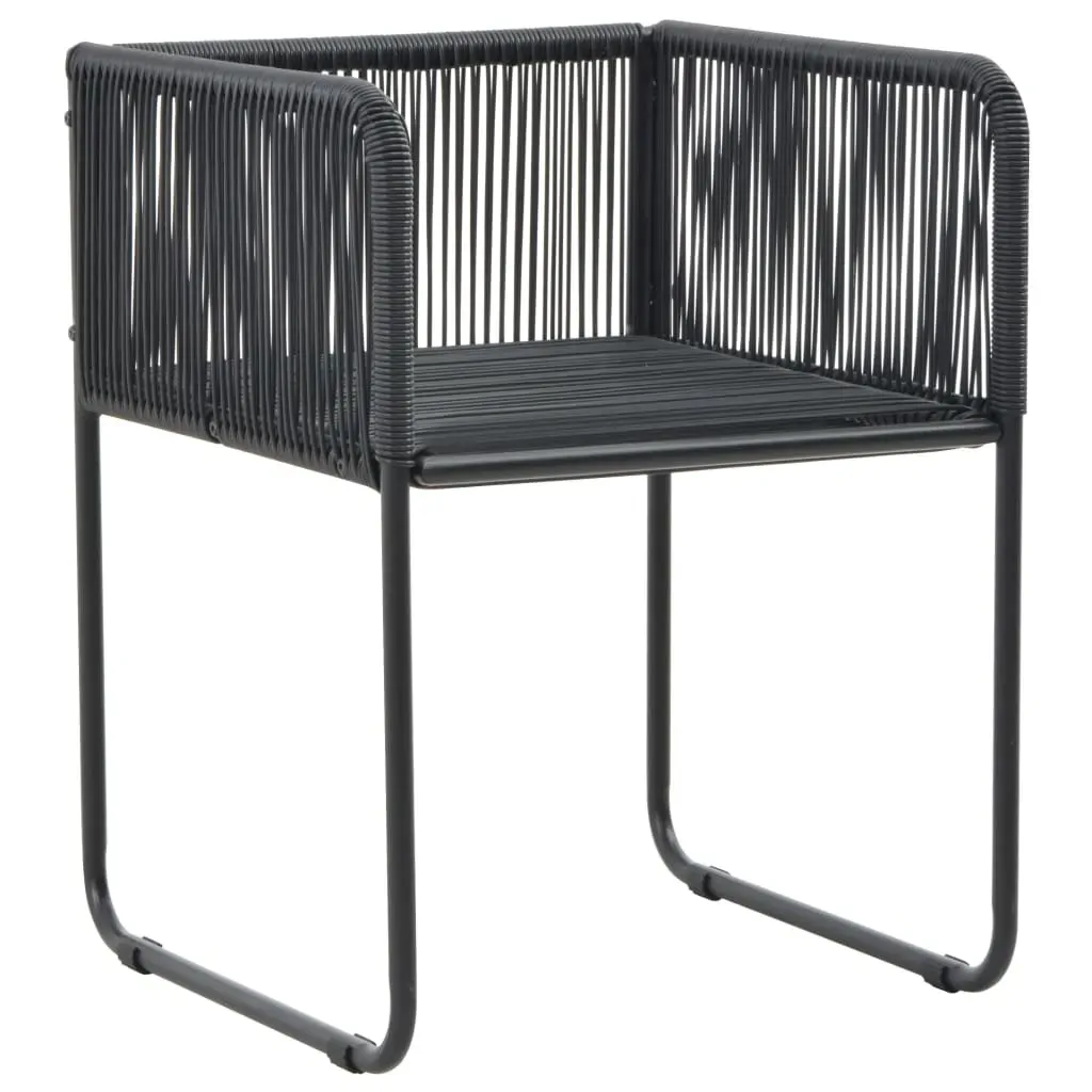 9 Piece Garden Dining Set PVC Rattan Black Price