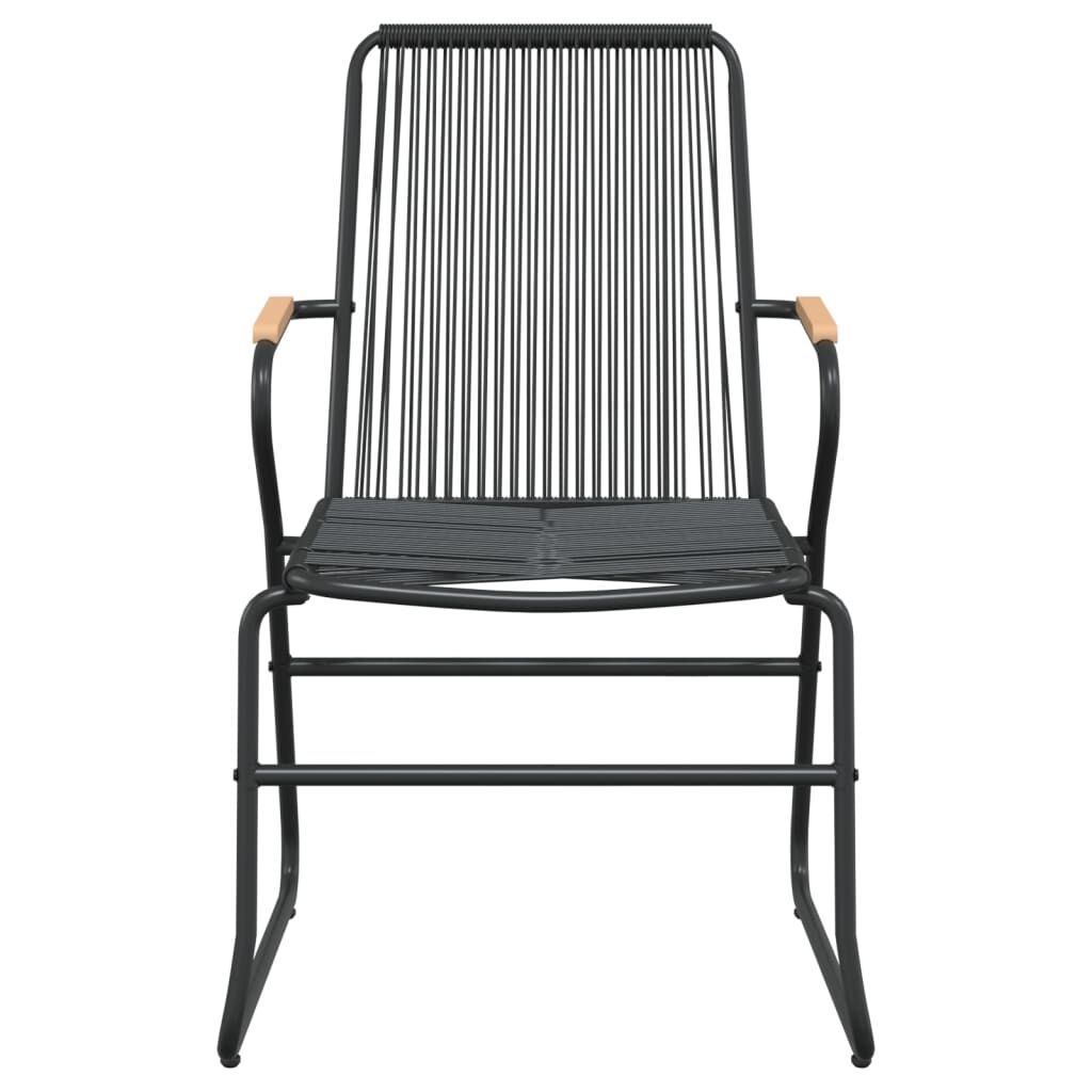 7 Piece Garden Dining Set Black PVC Rattan Price
