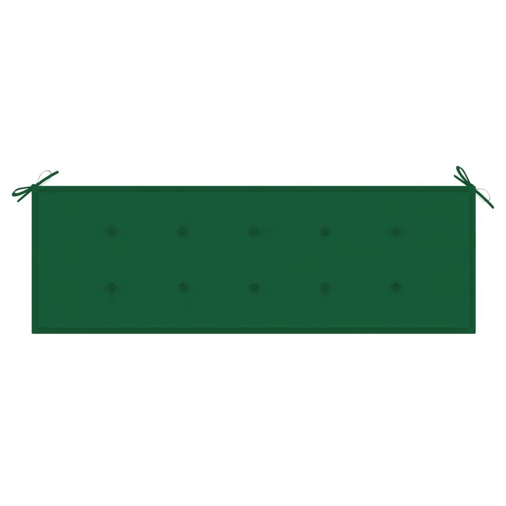 3-Seater Garden Bench with Cushion 150 cm Solid Eucalyptus Wood Price